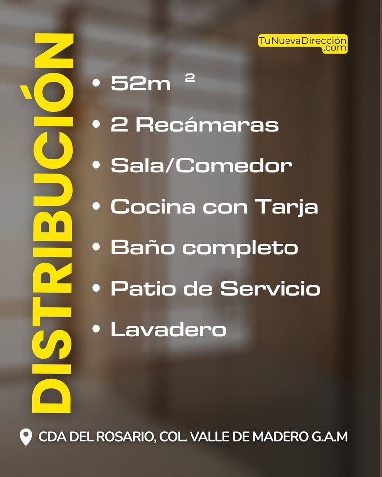 2 habitaciones 1 baño Departamento 3