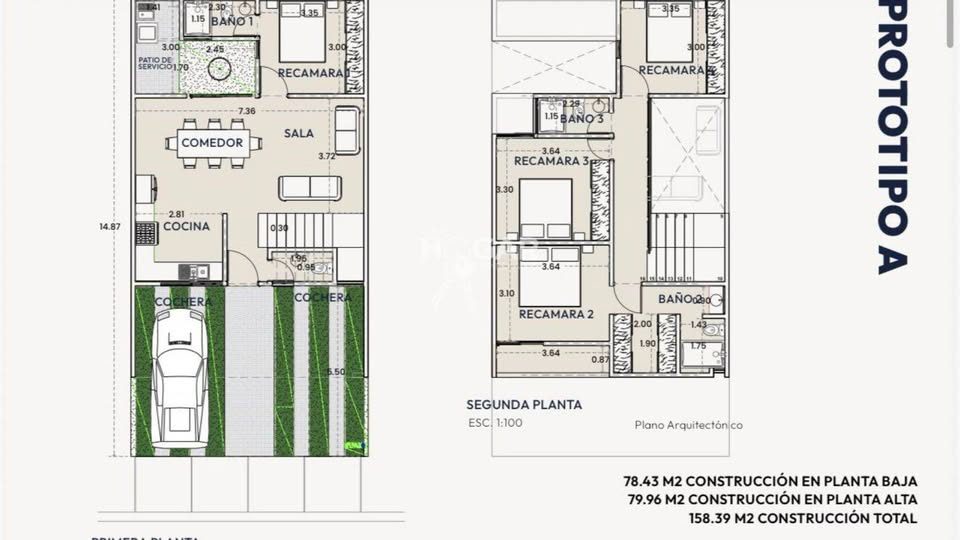3 habitaciones 2,5 baños - Casa 2