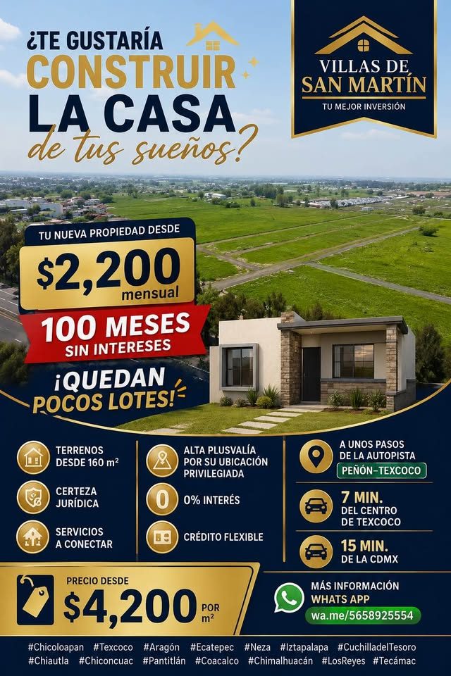 🏡 ¡¡TU TERRENO EN TEXCOCO ESTA Al ALCANCE DE TU BOLSILLO!!

📍 BOYEROS, TEXCOCO | ESTADO DE MÉXICO 2
