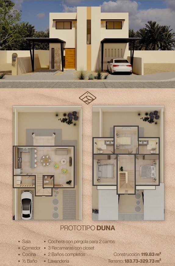 3 habitaciones 2 baños Casa 2