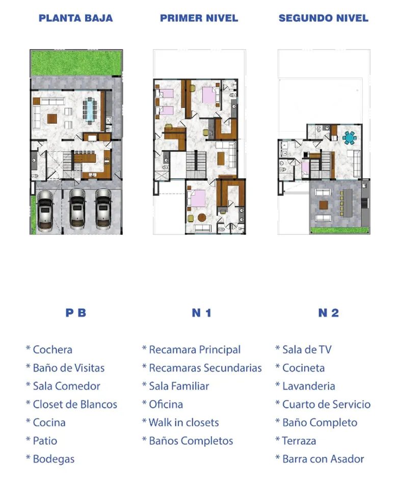 3 habitaciones 4 baños Casa 3