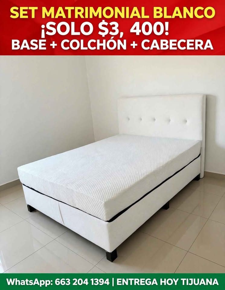 ✅ camas nuevas baratas y nuevas de esponja ✅ matrimonial Queen king zize cabezeras 3