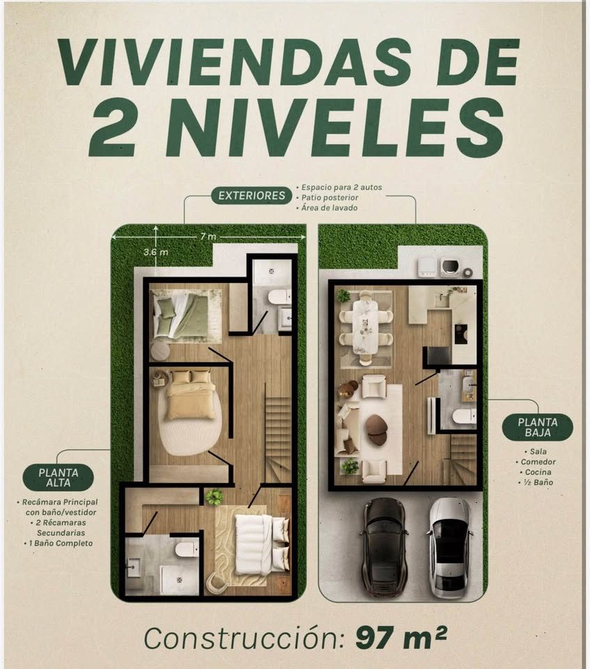 3 habitaciones 2,5 baños - Casa 2