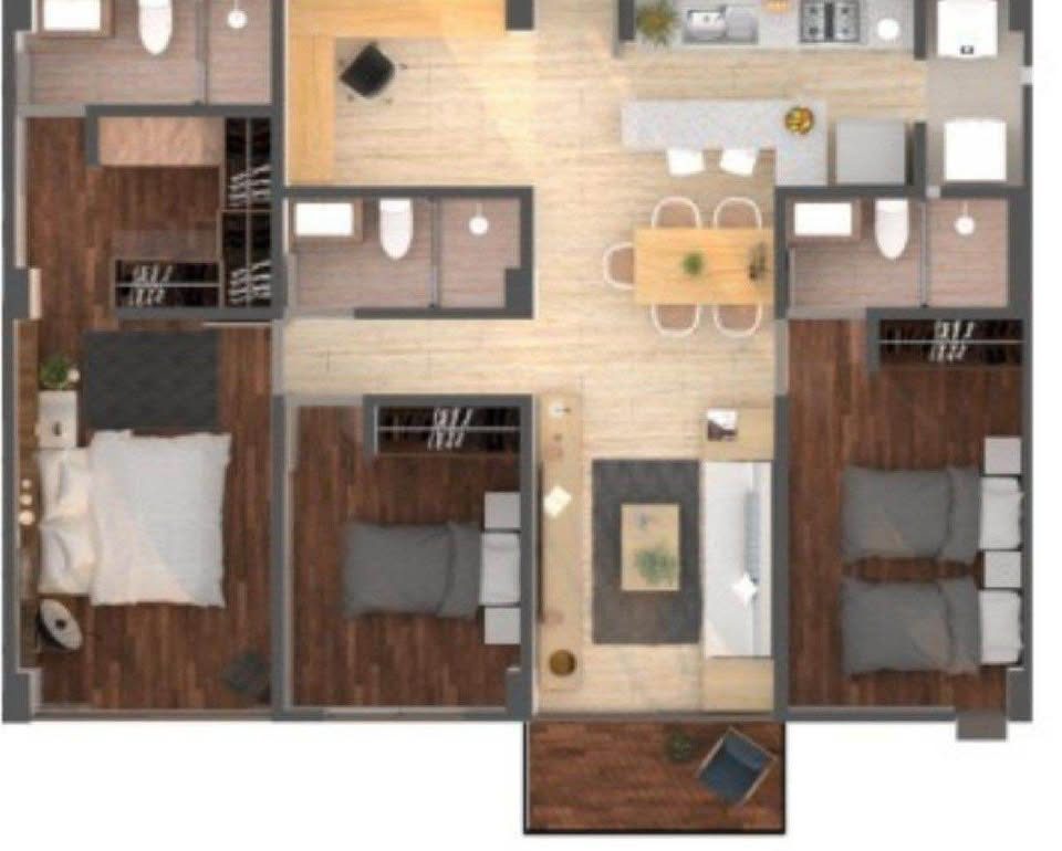 3 Beds 3 Baths - Apartment 3