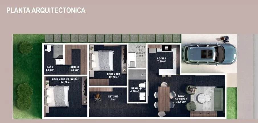 2 habitaciones 2,5 baños - Casa 3