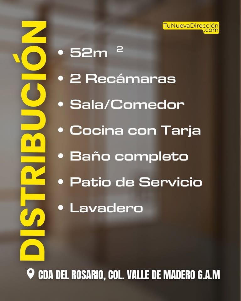 2 habitaciones 1 baño Departamento 3