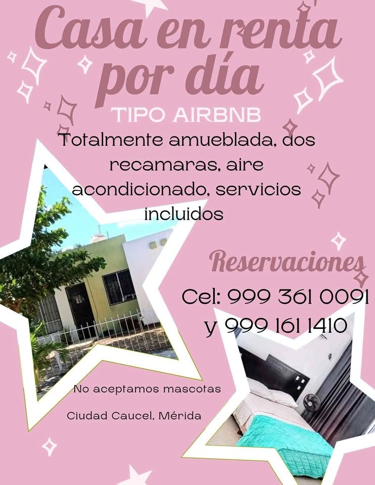 Excelente CaSa AMUEBLADA en RENTA por DÍA 🏠 3