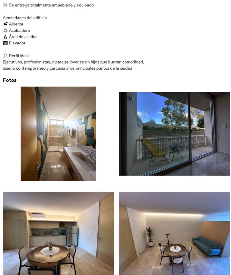 1 habitación 1 baño - Departamento 2