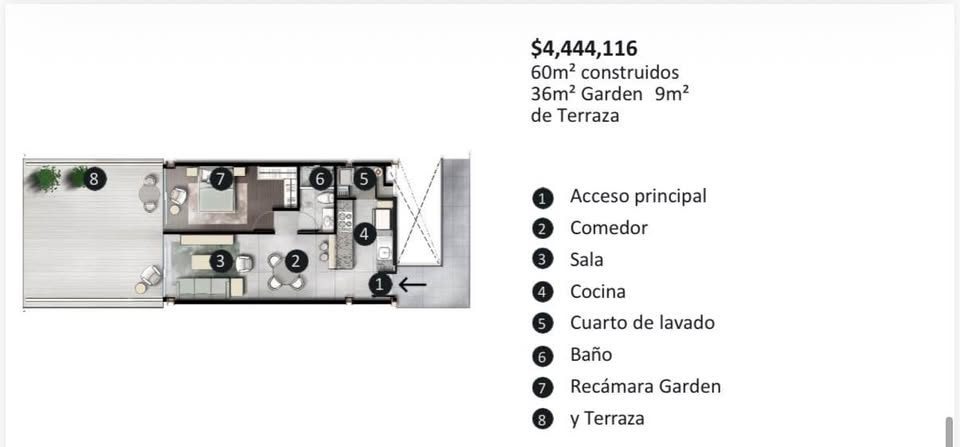 Departamento en venta · 1 rec 2
