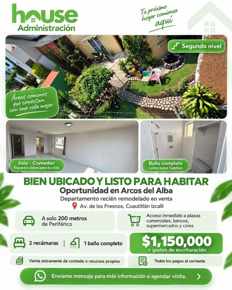 2 habitaciones 1 baño Departamento 2